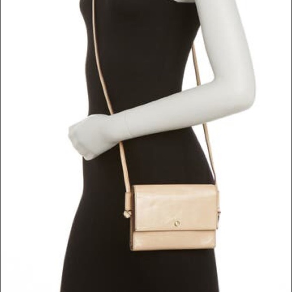 HOBO BEMUSE LEATHER CROSSBODY BAG PARCHMENT NWT